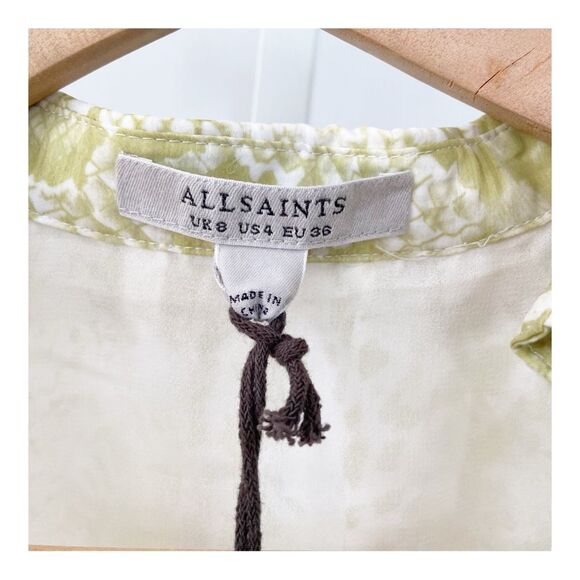 NWT All Saints Clara Noche Snake Print Top size US4 - Picture 5 of 8